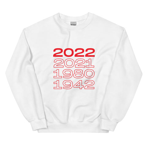 National Championship Years 2022, 2021, 1980, 1942 Unisex Sweatshirt