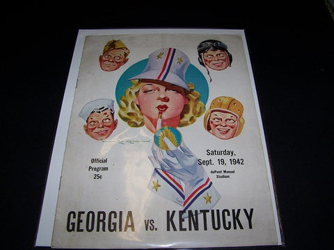 1942 Georgia Bulldogs vs. kentucky program