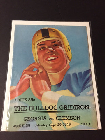 1945 Georgia Bulldogs Football Program vs. Clemson