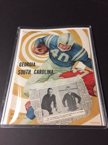 1960 Georgia Bulldogs Football Program vs. South Carolina