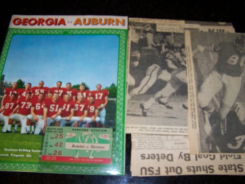 1965 Georgia Bulldogs Football Program vs. Auburn