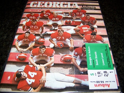 1967 Georgia Football Program vs. Auburn