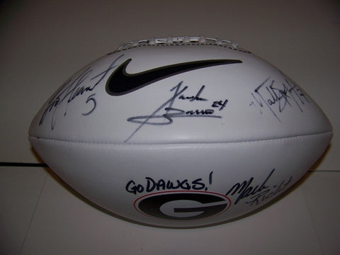 2007 Mark Richt, Knowshon Moreno, Matt Stafford Autographed Football