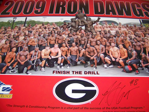 2009 AJ Green Autographed Iron Dawgs Poster