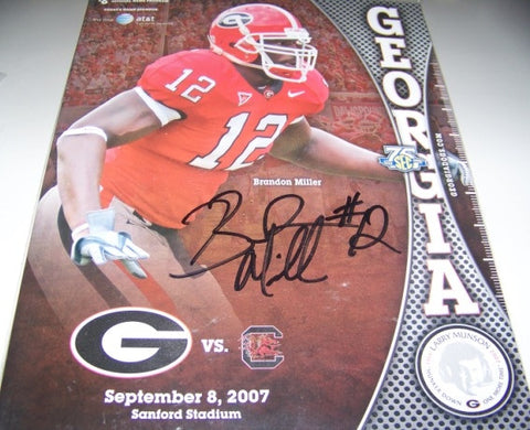 2007 Brandon Miller Autographed - Georgia Bulldogs Program