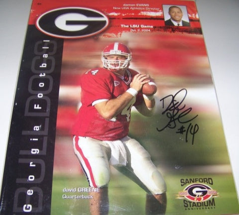 2004 David Greene Autographed - Georgia Bulldogs Program