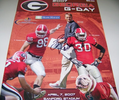 2007 David Pollack Autographed - G Day Game Program