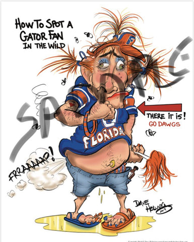 2019 Dave Helwig “Florida Cheerleader” Georgia Bulldogs Artwork