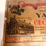 1929 Georgia Bulldogs Football Program & Ticket vs. Yale