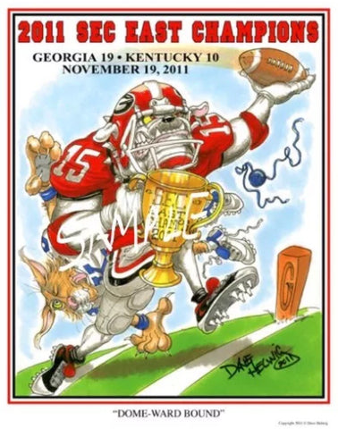 2011 Dave Helwig 'Dome-Ward Bound’ SEC East Campions Print Art