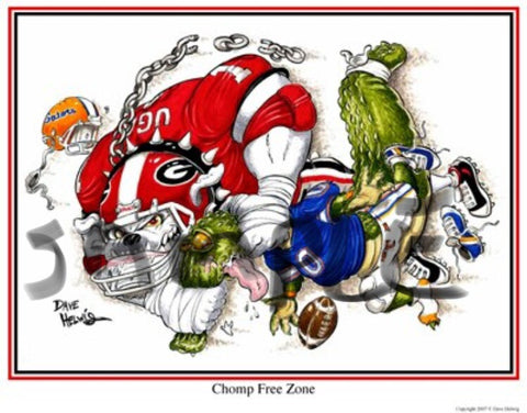 2007 Dave Helwig 'Chomp Free Zone’ v. Florida Print Art