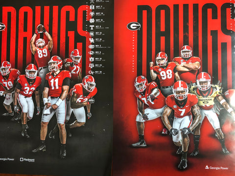 2019 Football Team Schedule Poster - Lot of 2 total