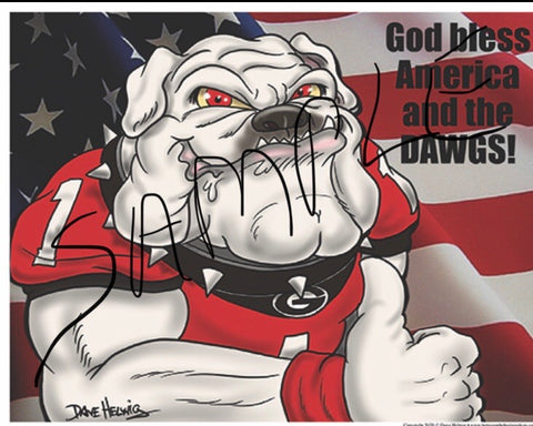 2020 Dave Helwig ‘USA Dawg" Georgia Bulldawg Print Art