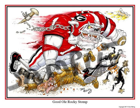 2007 Dave Helwig 'Good Ole Rocky Stomp’ v. Tennessee Print Art