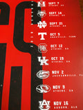 2019 Football Team Red Team Schedule Poster
