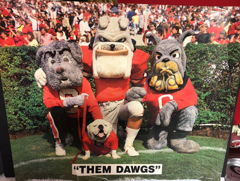 Georgia Bulldogs 1980 Championship Mascot Poster 27x22