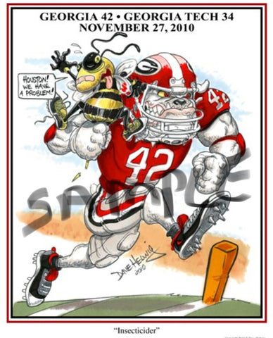 2010 Dave Helwig 'Insecticider’ Justin Houston Print Art