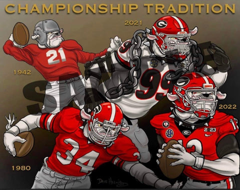 2023 Dave Helwig "Championship Tradition" National Championship Art 11x14in.