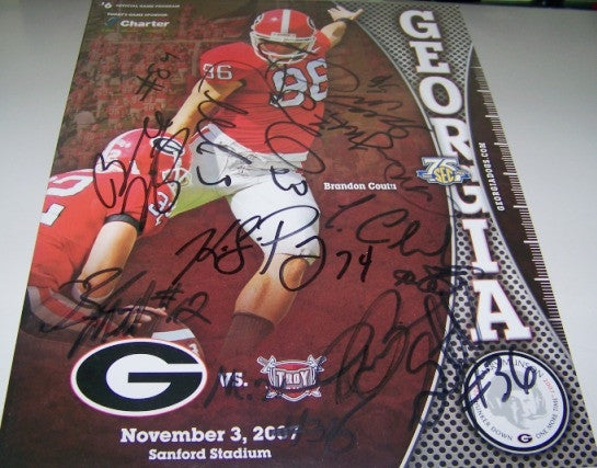 Georgia bulldogs sale autographs