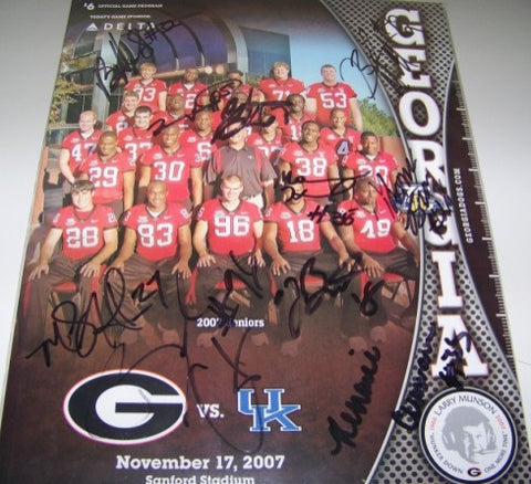 2007 Georgia Bulldogs Multiple Player Autographed Program