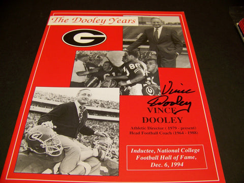 Vince Dooley 'The Dooley Years' autographed program
